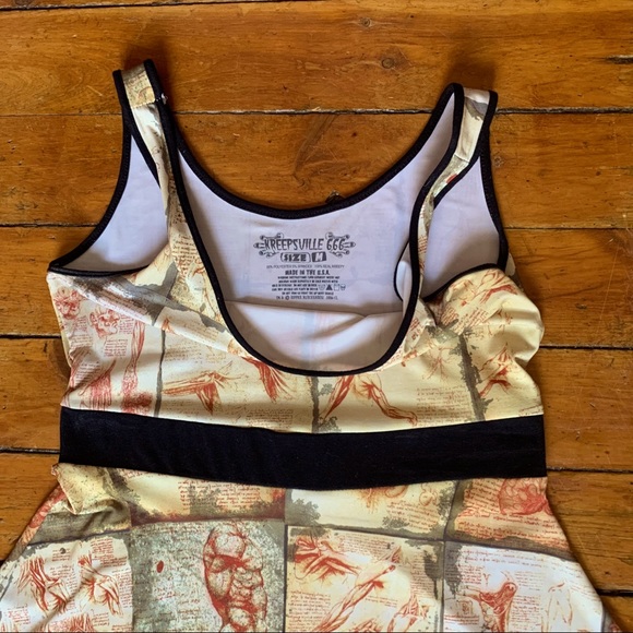 Kreepsville 666 Anatomy Notes Penny/Skater Dress - Picture 2 of 5